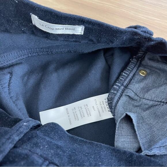 Frame Denim Le Crop Mini Boot Blue Velvet 26 - Picture 9 of 9